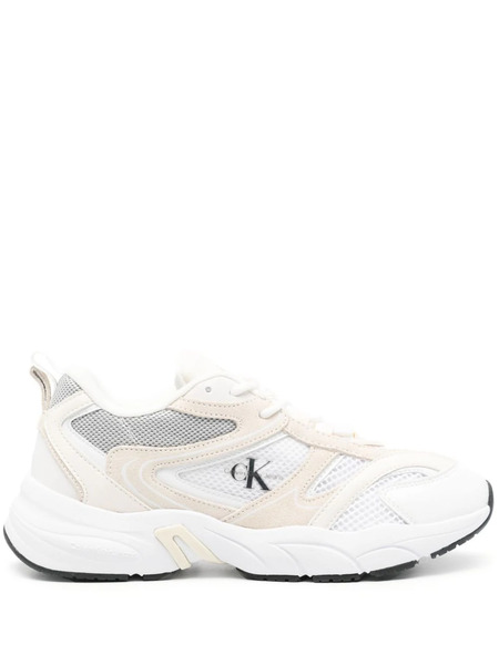  Calvin Klein Jeans Retro Logo-print Sneakers - Neutrals 