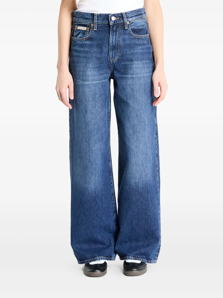  Calvin Klein Jeans The Wide Leg Tinted Jeans - Blue 