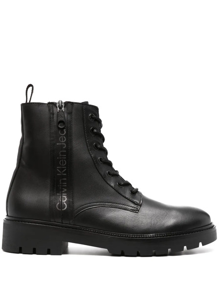  Calvin Klein Jeans Zip-up Combat Boots - Black 