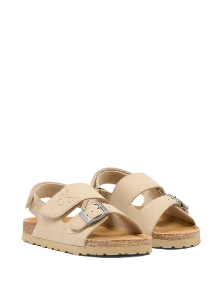  Calvin Klein Kids Buckle Strap Sandals - Neutrals 