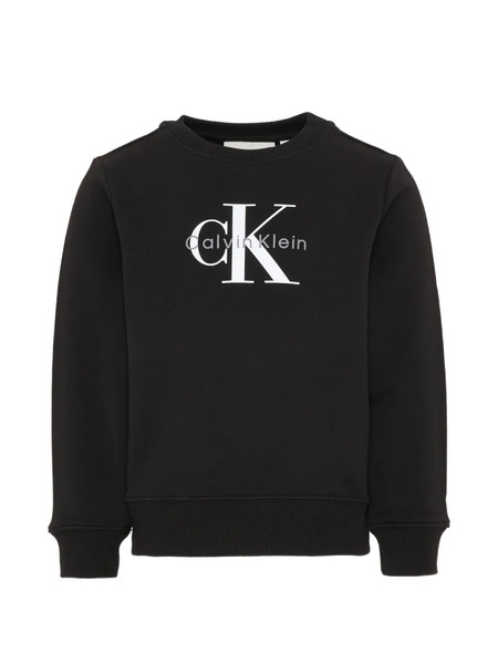  Calvin Klein Kids Logo Crew-neck Sweatshirt - Black 