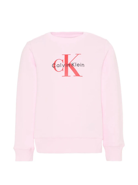  Calvin Klein Kids Logo Crew-neck Sweatshirt - Pink 