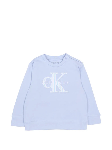  Calvin Klein Kids Logo Crewneck Sweatshirt - Blue 