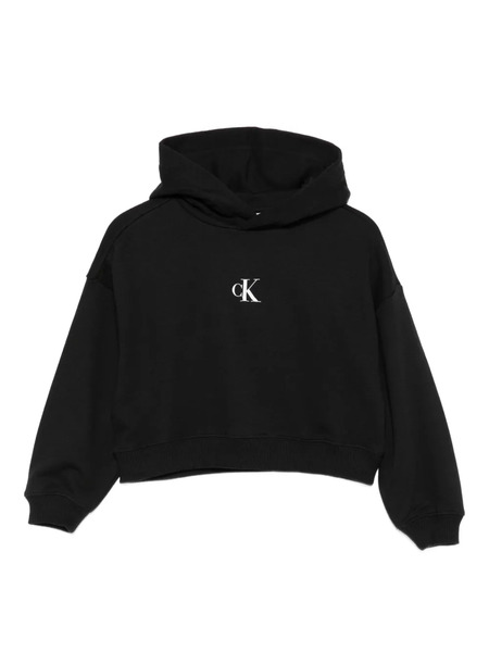  Calvin Klein Kids Logo-embroidered Hoodie - Black 