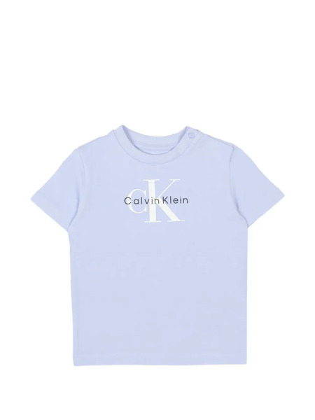  Calvin Klein Kids Logo-lettering T-shirt - Blue 