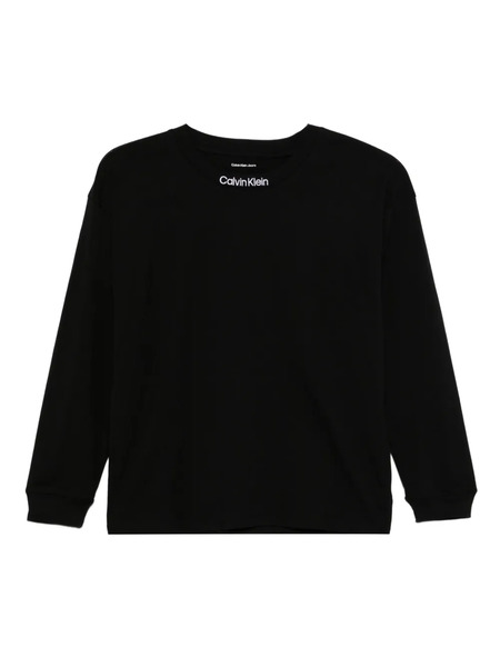  Calvin Klein Kids Logo-patch Long-sleeve Top - Black 