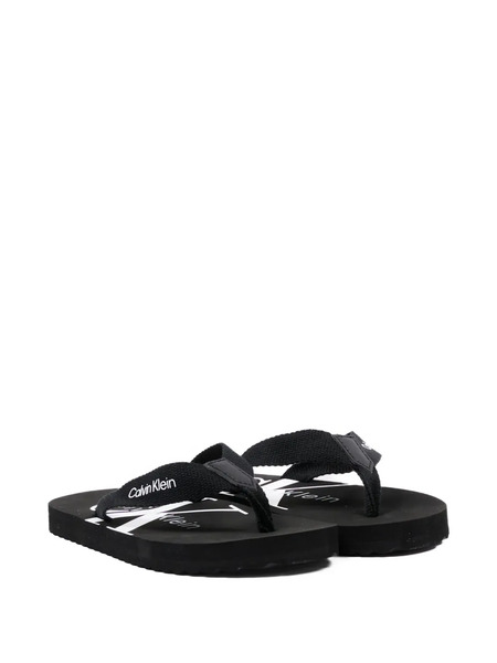  Calvin Klein Kids Logo Print Sandal - Black 