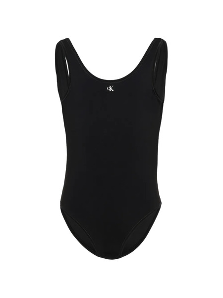  Calvin Klein Kids Logo Swimsuit - Black 