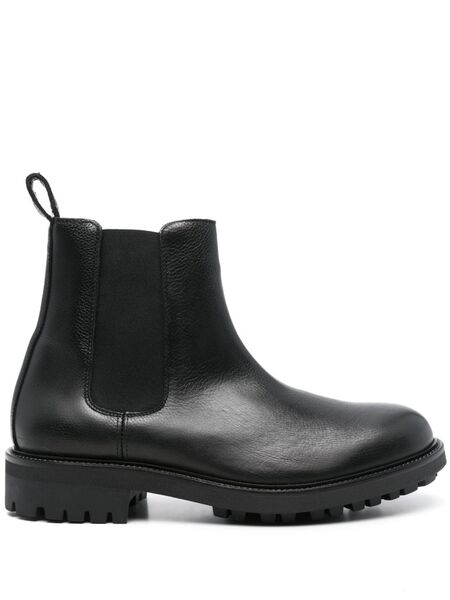  Calvin Klein Leather Chelsea Boots - Black 