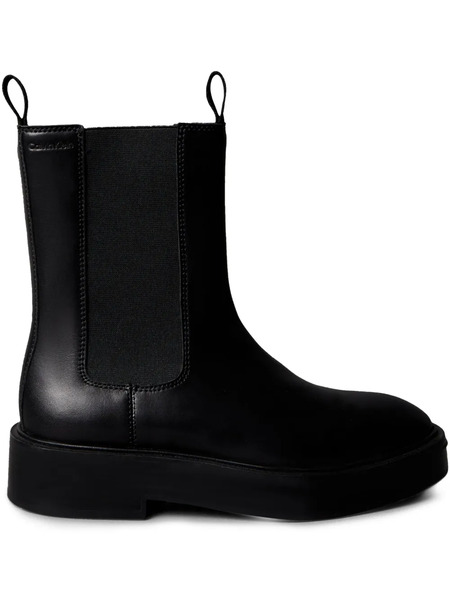 Calvin Klein Leather Chelsea Boots - Black 