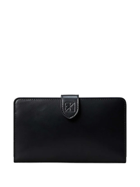  Calvin Klein Leather Passport Wallet - Black 
