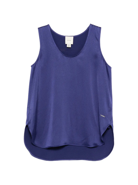  Calvin Klein Logo-appliqué Blouse - Blue 