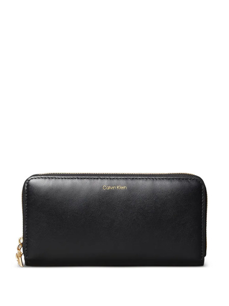  Calvin Klein Logo-detail Leather Wallet - Black 