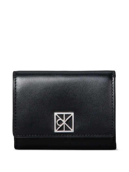  Calvin Klein Logo-detail Leather Wallet - Black 