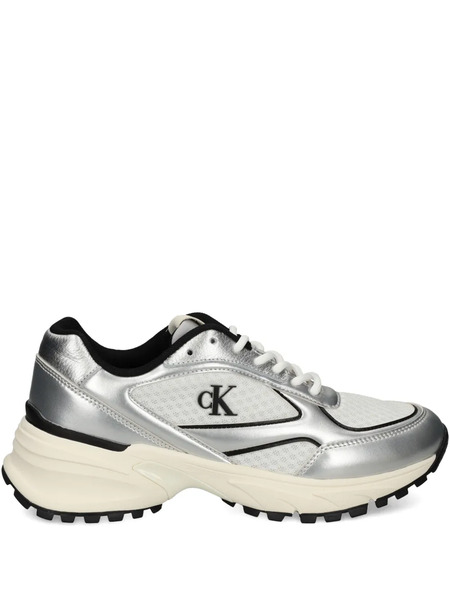  Calvin Klein Logo-detail Sneakers - Silver 