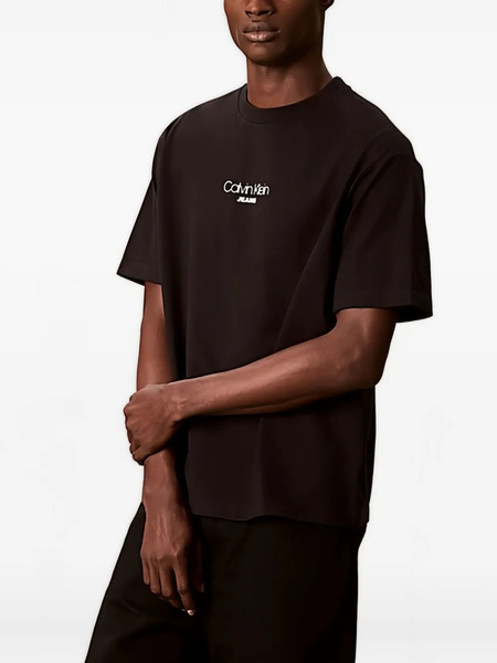 Calvin Klein Logo-detailed Cotton T-shirt - Black 