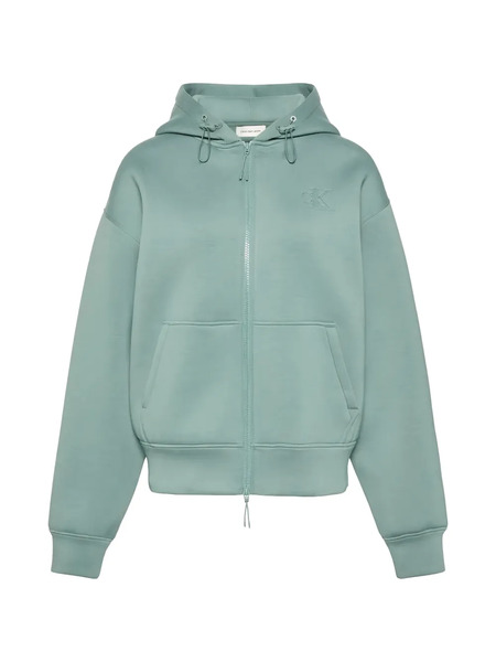  Calvin Klein Logo-embossed Zip-up Hoodie - Blue 