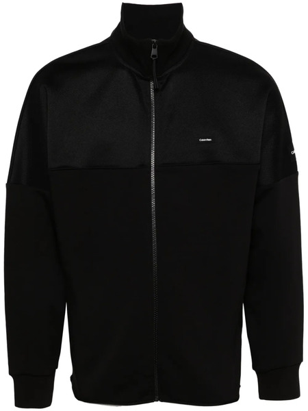  Calvin Klein Logo-patch Zip-up Sweatshirt - Beh Ck Black 