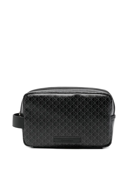  Calvin Klein Logo-pattern Wash Bag - Black 