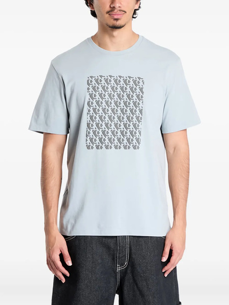  Calvin Klein Logo-print Pattern Short-sleeved T-shirt - Grey 