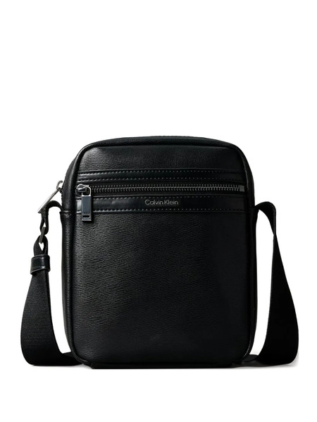  Calvin Klein Logo-printed Zip Shoulder Bag - Black 