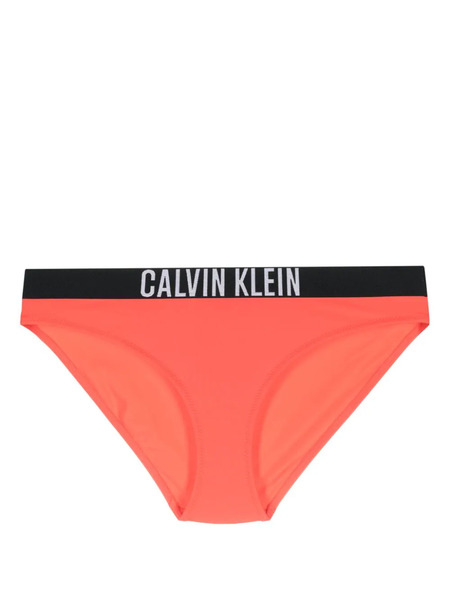  Calvin Klein Logo-waistband Bikini Bottoms - Red 