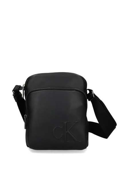  Calvin Klein Logo Zip Messenger Bag - Black 