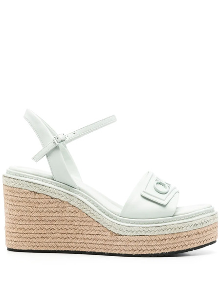  Calvin Klein 85mm Wedge Espadrilles - Green 