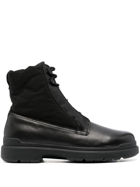  Calvin Klein Padded-panel Lace-up Boots - Black 