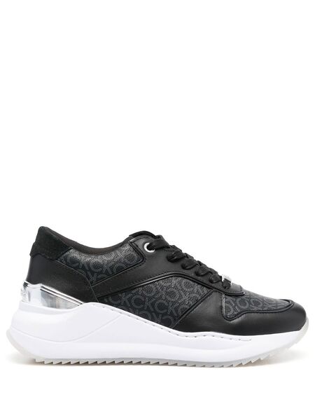  Calvin Klein Panelled Low-top Sneakers - Black 