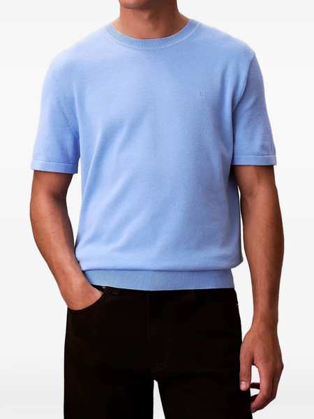 Calvin Klein Pima Logo Sweater - Blue 