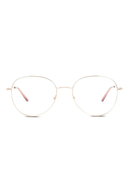  Calvin Klein Round-frame Metal Glasses - Pink 