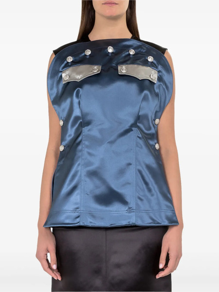  Calvin Klein Satin Blouse - Blue 