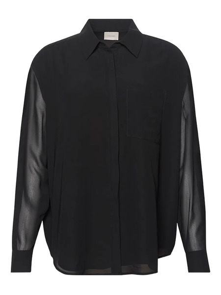  Calvin Klein Sheer-panel Shirt - Black 