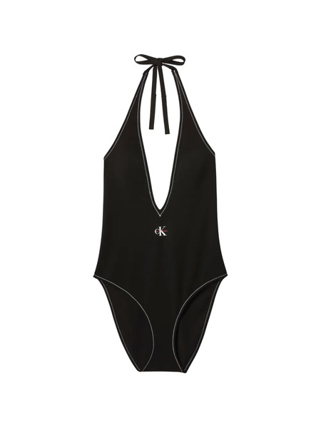  Calvin Klein V-neck Swimsuit - Black 