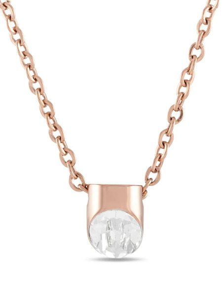  Calvin Klein Vintage Calvin Klein Brilliant Rose Gold Pvd-plated Stainless Steel White Crystal Necklace Kj8ypn140200 - Pink 