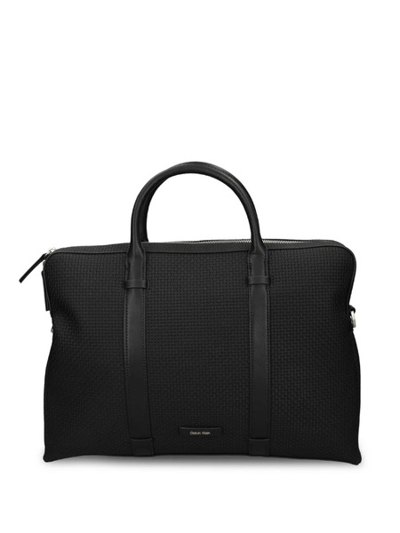  Calvin Klein Woven Zip Messenger Bag - Black 