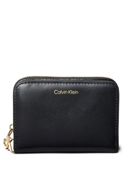  Calvin Klein Zip-fastening Leather Wallet - Black 