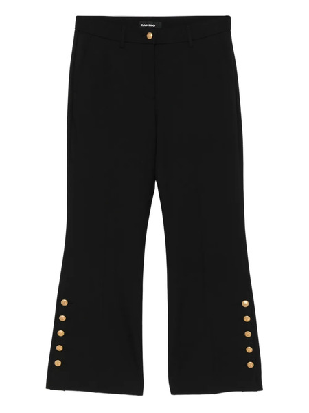  Cambio Button-detailed Flared Trousers - Black 