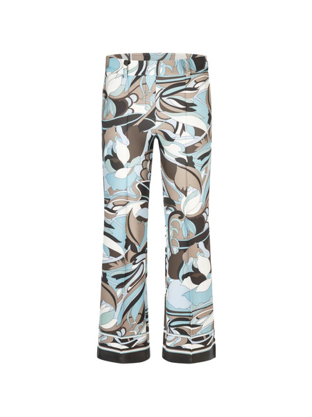  Cambio Floral-print Trousers - Blue 