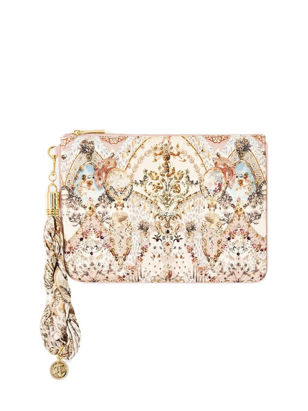  Camilla Aranjuez Animalia Scarf-detail Clutch - Neutrals 