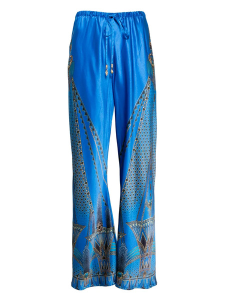  Camilla Bias Cut Drawstring Pants - Blue 