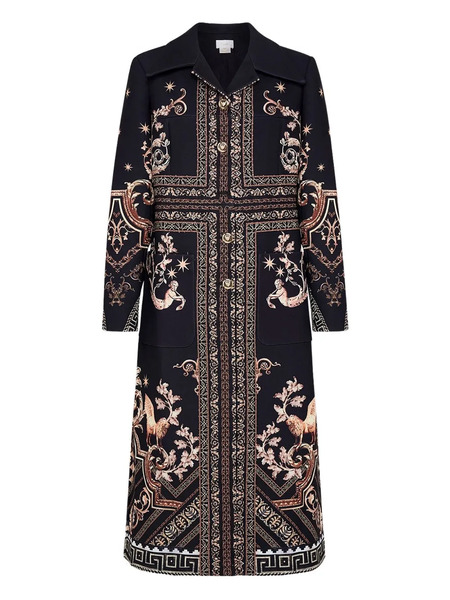  Camilla Button Front Duomo Dynasty Coat - Black 