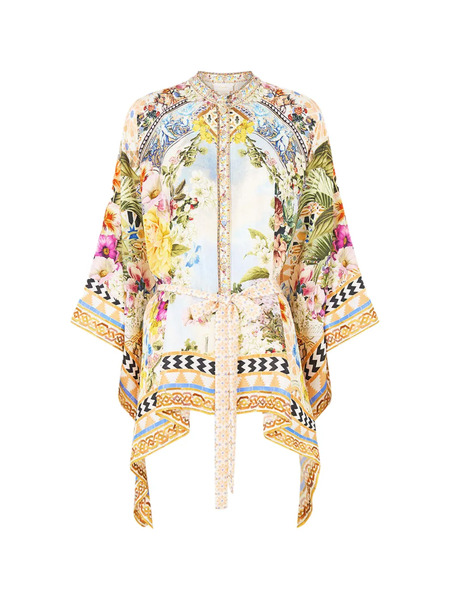  Camilla Button Scarf Kaftan - Neutrals 