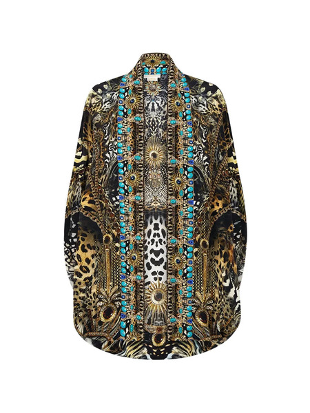  Camilla Crystal-embellished Cape - Black 