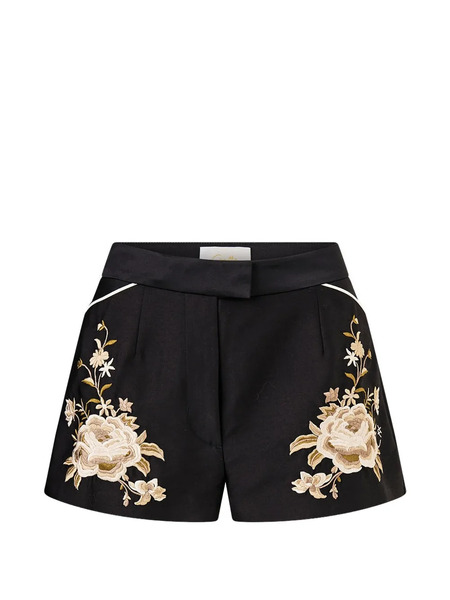  Camilla Embroidered Mini Shorts - Black 