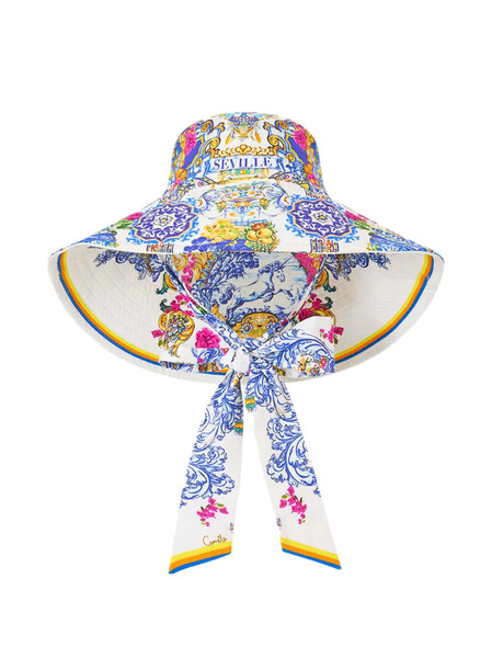  Camilla España Nirvana Wide-brim Tie Hat - White 
