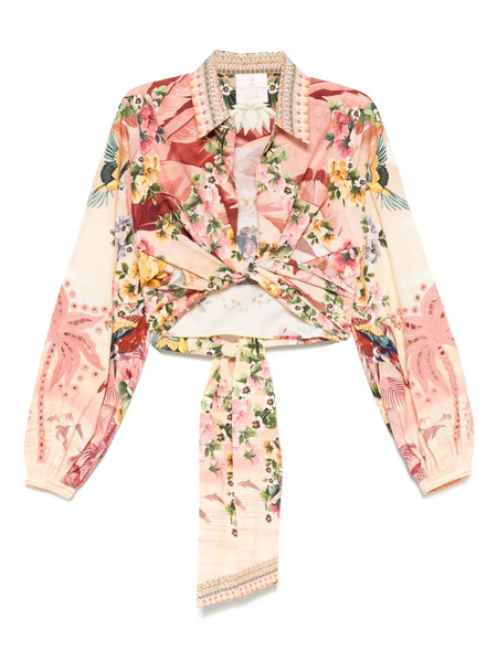  Camilla Floral-print Blouse - Pink 