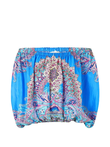  Camilla Footsteps In Folklore Top - Blue 