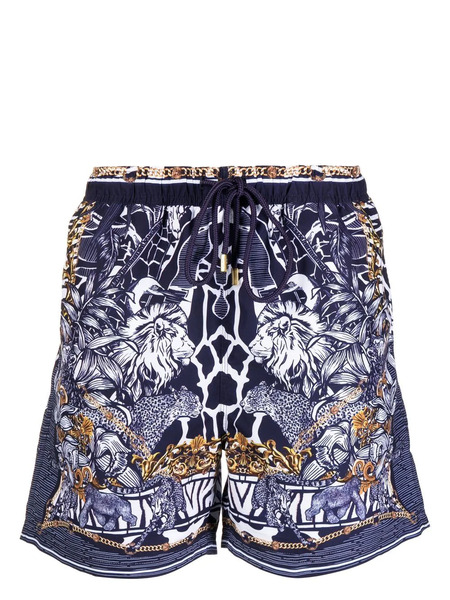  Camilla Graphic-print Elasticated Swim Shorts - Blue 